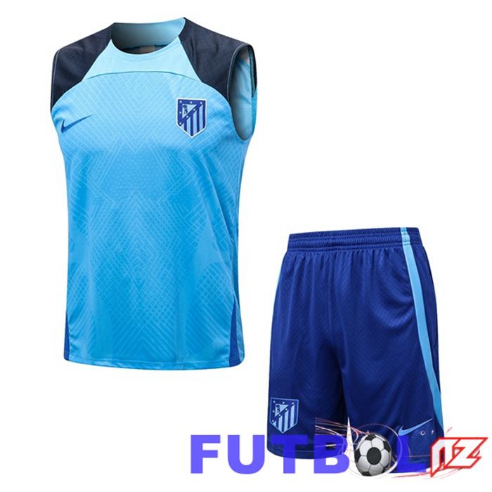 Chaleco De Futbol Atletico Madrid + Shorts Azul 22/23 Chaleco De Futbol Atletico Madrid + Shorts Azul 22/23