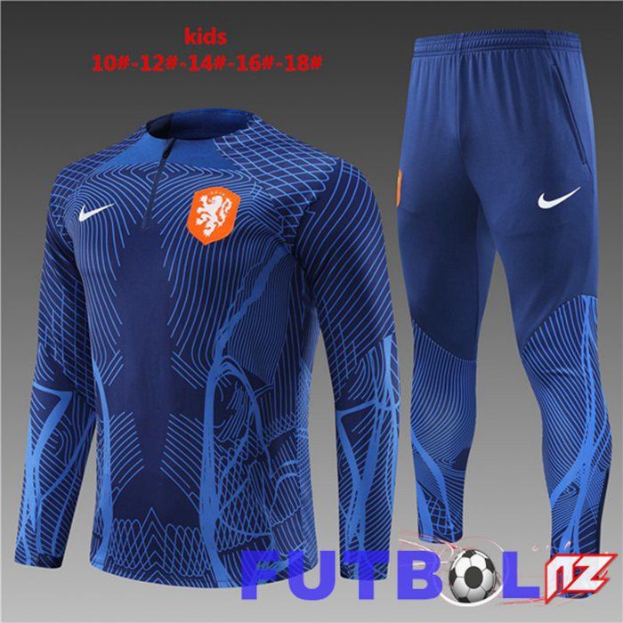 Chandal Futbol Países Bajos Niño Azul Royal 22/23