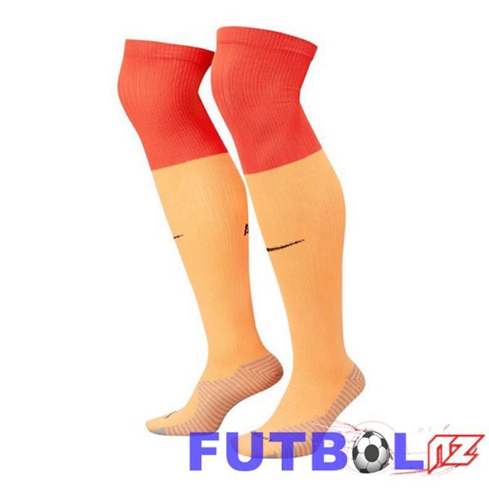 Calcetines De Futbol Atletico Madrid Tercera Naranja 22/23