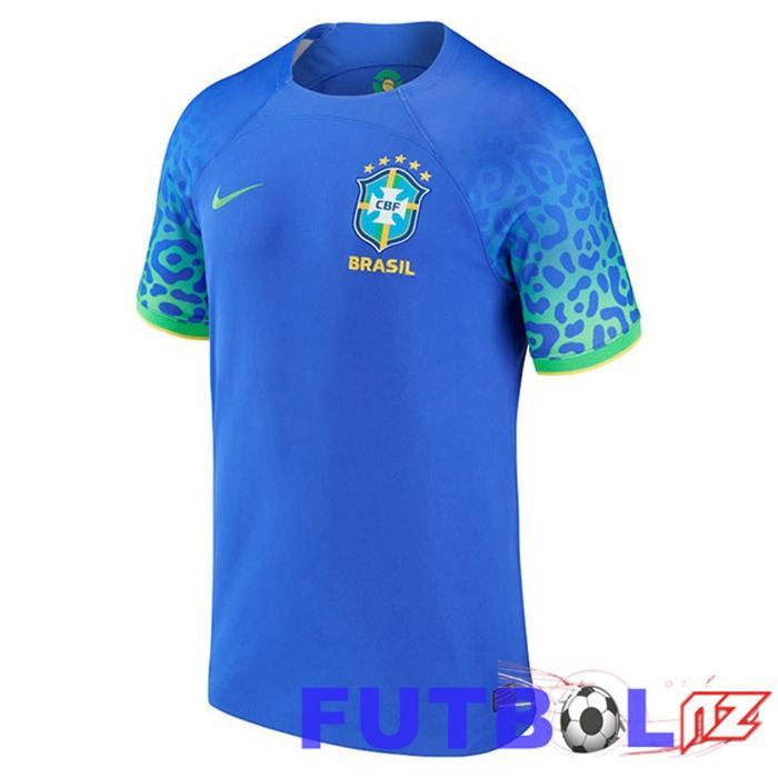 Camiseta Brasil Mujer Segunda Azul Copa del mundo 2022 Camiseta Brasil Mujer Segunda Azul Copa del mundo 2022