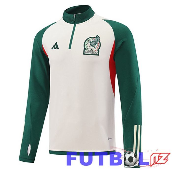 Sudadera De Entrenamiento México Blanco Verde 2022/2023