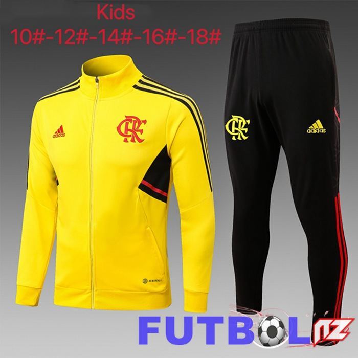 Chandal Equipos De Futbol - Chaqueta Flamengo Ninos Amarillo 2022/2023 Chandal Equipos De Futbol - Chaqueta Flamengo Ninos Amarillo 2022/2023