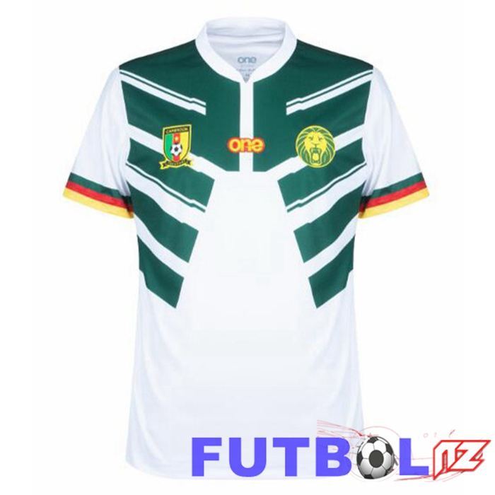 Camisetas De Futbol Camerún Segunda Blanco Verde 2022/2023 Camisetas De Futbol Camerún Segunda Blanco Verde 2022/2023