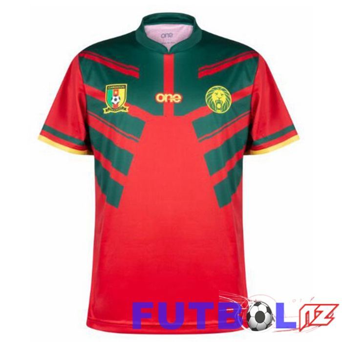 Camisetas De Futbol Camerún Tercera Rojo Verde 2022/2023 Camisetas De Futbol Camerún Tercera Rojo Verde 2022/2023