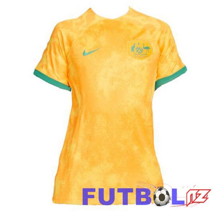Camisetas De Futbol Australia Mujer Primera Amarillo 2022/2023