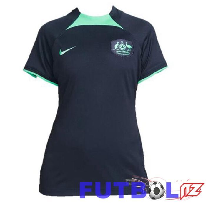 Camisetas De Futbol Australia Mujer Segunda Negro 2022/2023