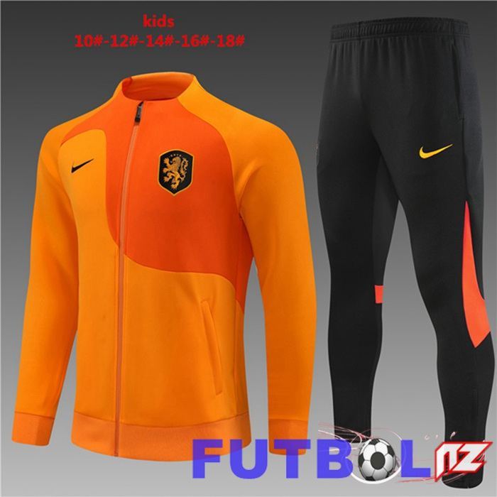 Chandal Equipos De Futbol - Chaqueta Países Bajos Ninos Naranja 2022/2023