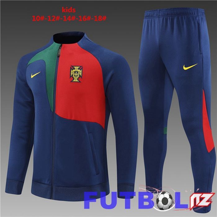 Chandal Equipos De Futbol - Chaqueta Portugal Ninos Azul Real 2022/2023