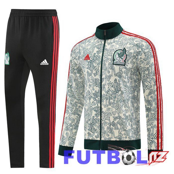 Chandal Equipos De Futbol - Chaqueta México Blanco Verde 2022/2023