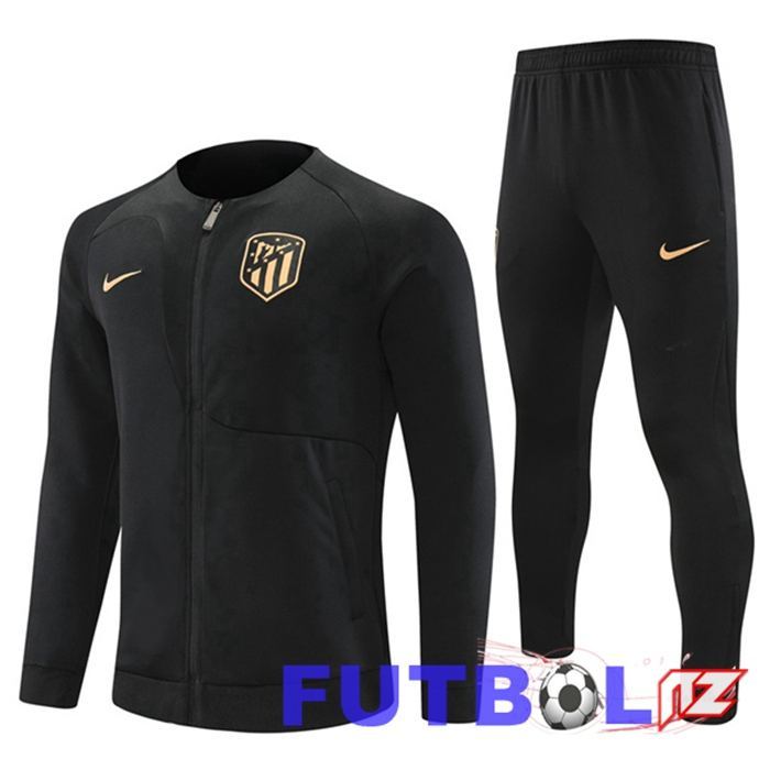 Chandal Equipos De Futbol - Chaqueta Atletico Madrid Negro 2022/2023