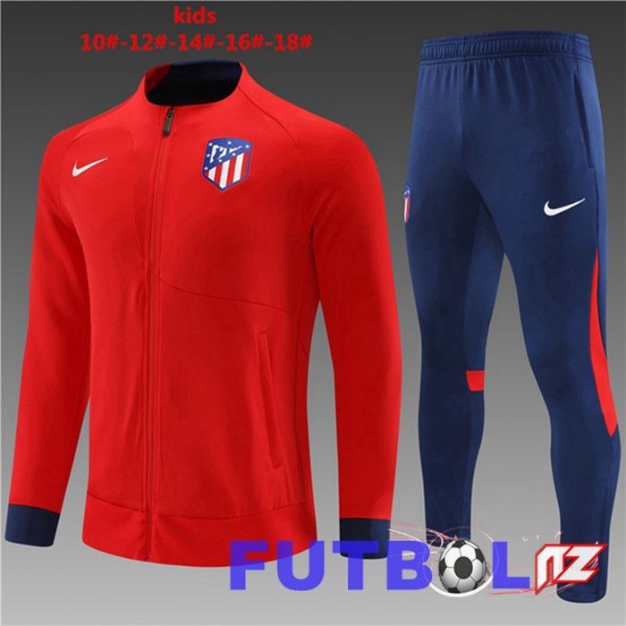 Chandal Equipos De Futbol - Chaqueta Atletico Madrid Ninos Rojo 2022/2023