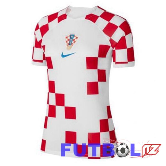Camisetas De Futbol Croacia Mujer Primera Blanco Rojo Copa Del Mundo 2022 Camisetas De Futbol Croacia Mujer Primera Blanco Rojo Copa Del Mundo 2022