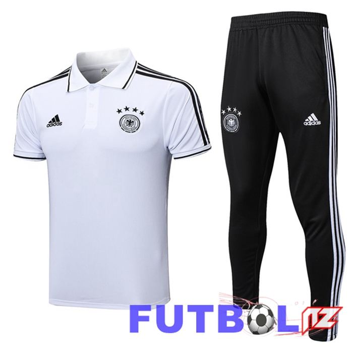 Camiseta Polo Alemania + Pantalones Blanco 2023/2024