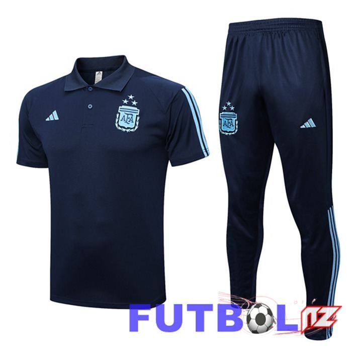 Camiseta Polo Argentina + Pantalones Azul Real 2023/2024
