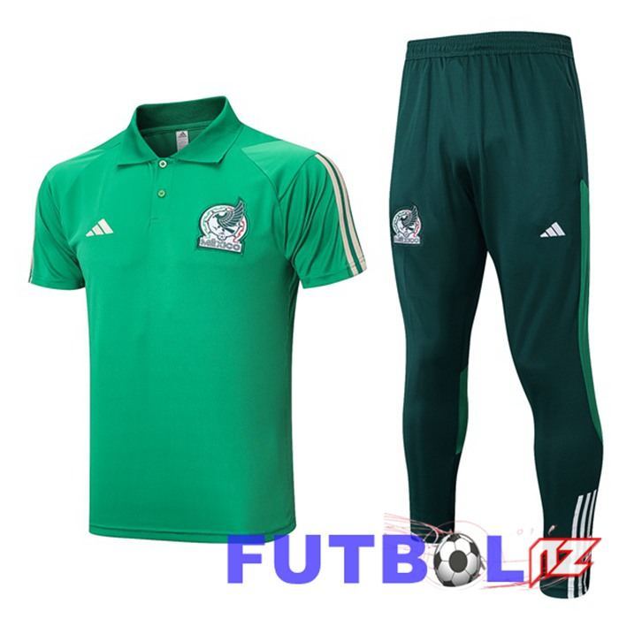 Camiseta Polo México + Pantalones Verde 2023/2024
