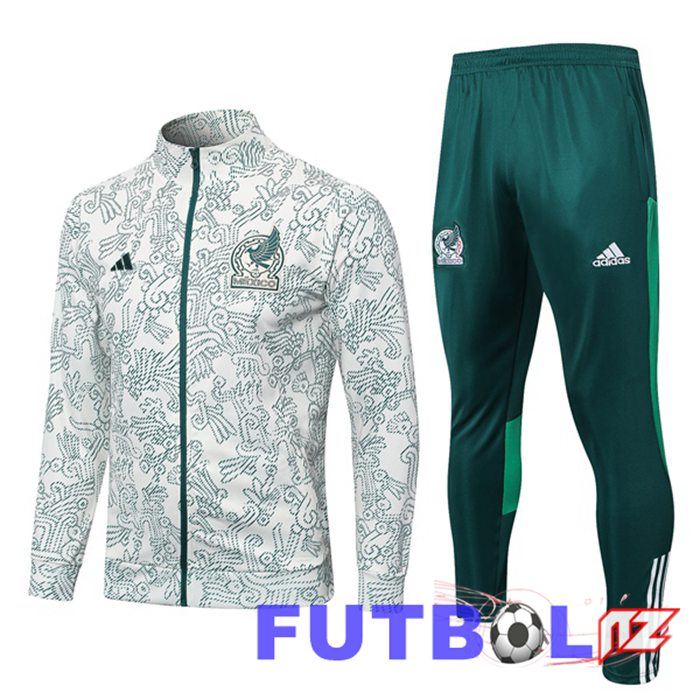 Chandal Equipos De Futbol - Chaqueta México Blanco Verde 2023/2024
