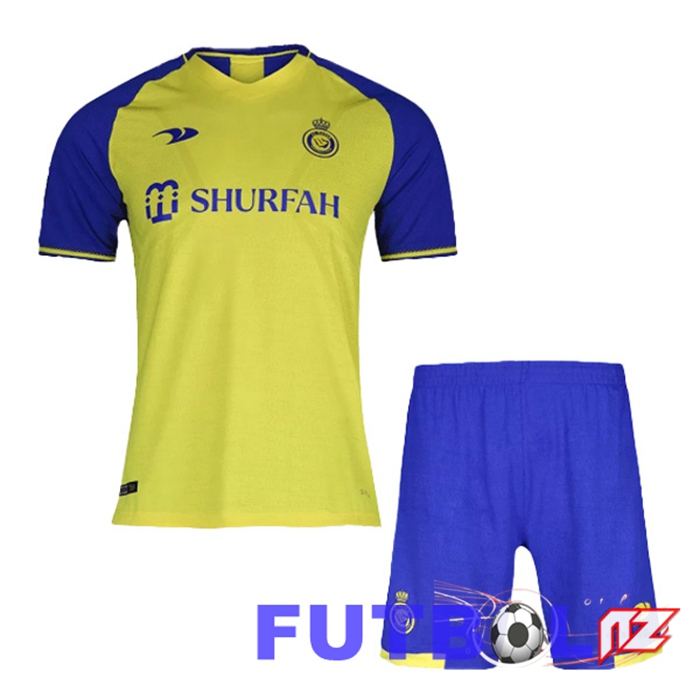 Camisetas De Futbol Al-Nassr FC Ninos Primera Amarillo 2022/2023