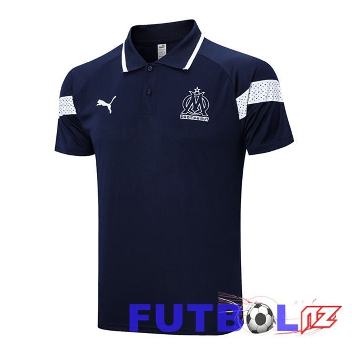 Camiseta Polo Marsella OM Azul Real 2023/2024