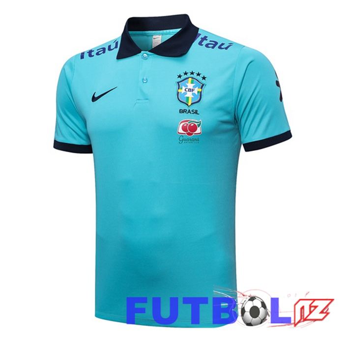 Camiseta Polo Brasil Azul 2023/2024