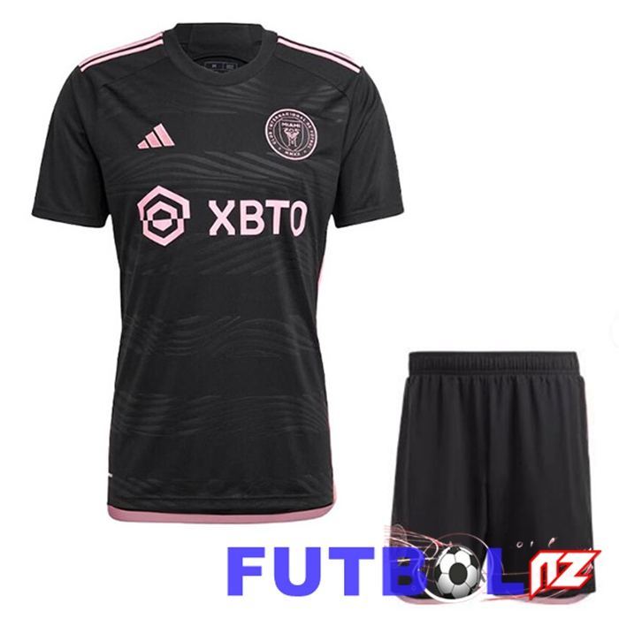 Camisetas De Futbol Inter Miami CF Ninos Segunda Negro 2023/2024 Camisetas De Futbol Inter Miami CF Ninos Segunda Negro 2023/2024
