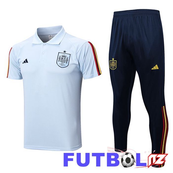 Camiseta Polo España + Pantalones Azul 2023/2024 Camiseta Polo España + Pantalones Azul 2023/2024