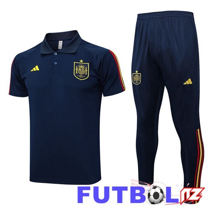 Camiseta Polo España + Pantalones Azul Real 2023/2024 Camiseta Polo España + Pantalones Azul Real 2023/2024