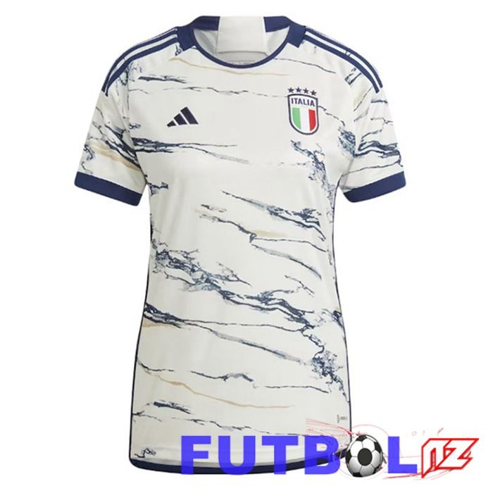 Camisetas De Futbol Italia Mujer Segunda Blanco 2023/2024 Camisetas De Futbol Italia Mujer Segunda Blanco 2023/2024