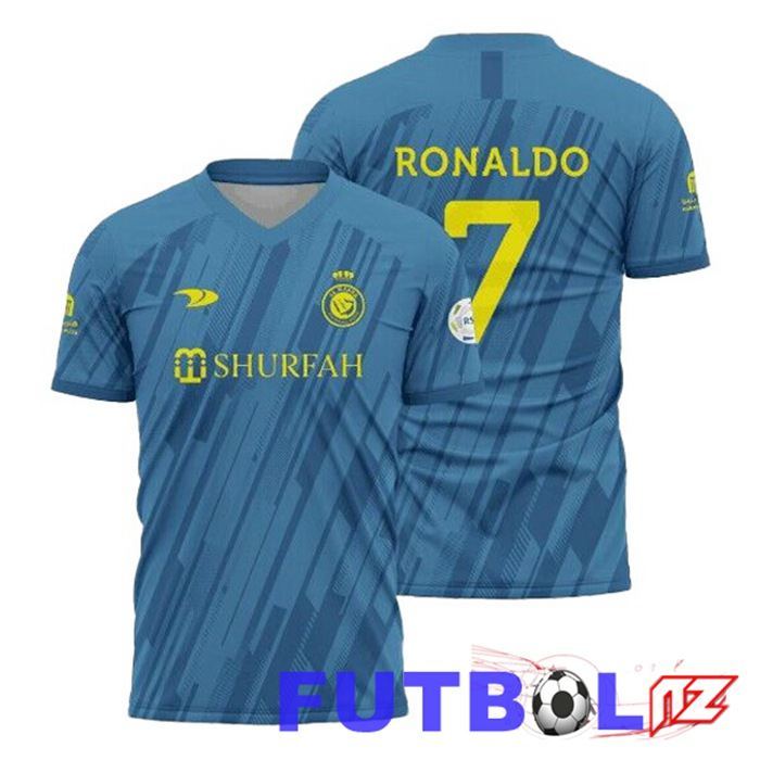 Camisetas De Futbol Al-Nassr FC (RONALDO 7) Segunda Azul 2022/2023