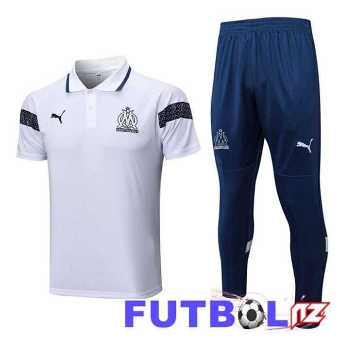 Camiseta Polo Marsella OM + Pantalones Blanco 2023/2024