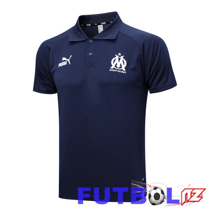 Camiseta Polo Marsella OM Azul Real 2023/2024