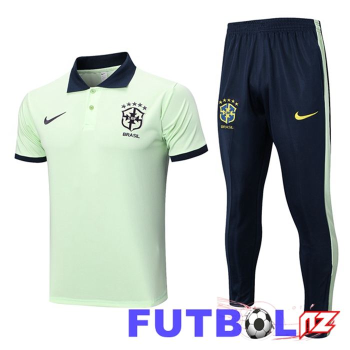 Camiseta Polo Brasil + Pantalones Verde 2023/2024