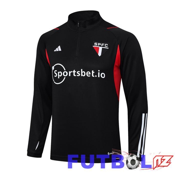 Sudadera De Entrenamiento Sao Paulo FC Negro 2023/2024 Sudadera De Entrenamiento Sao Paulo FC Negro 2023/2024