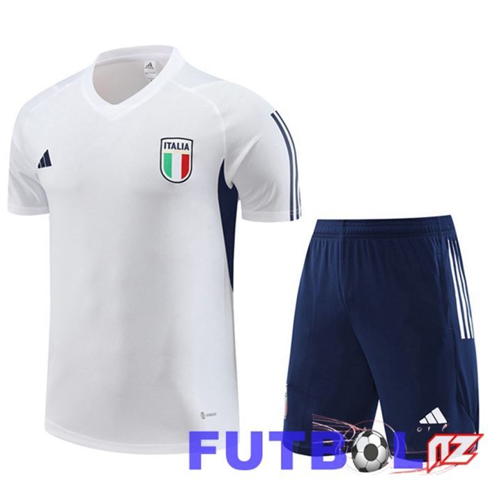 Camiseta Entrenamiento Italia + Cortos Blanco 2023/2024