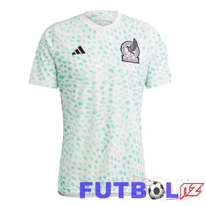 Camisetas De Futbol México Mujer Segunda Blanco Verde 2023/2024 Camisetas De Futbol México Mujer Segunda Blanco Verde 2023/2024