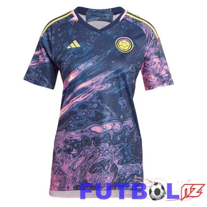 Camisetas De Futbol Colombia Mujer Segunda Negro Púrpura 2023/2024 Camisetas De Futbol Colombia Mujer Segunda Negro Púrpura 2023/2024