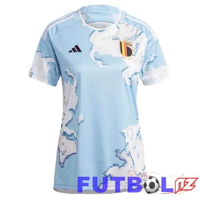 Camisetas De Futbol Bélgica Mujer Segunda Azul 2023/2024 Camisetas De Futbol Bélgica Mujer Segunda Azul 2023/2024
