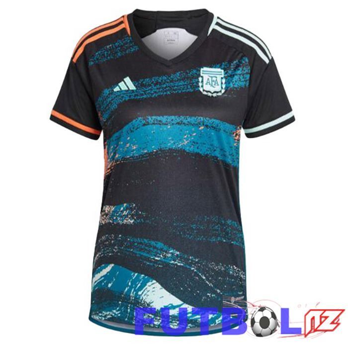 Camisetas De Futbol Argentina Mujer Segunda Negro 2023/2024 Camisetas De Futbol Argentina Mujer Segunda Negro 2023/2024