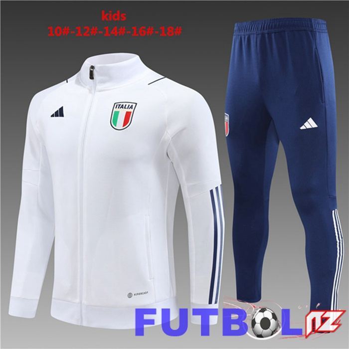 Chandal Equipos De Futbol - Chaqueta Italia Ninos Blanco 2023/2024