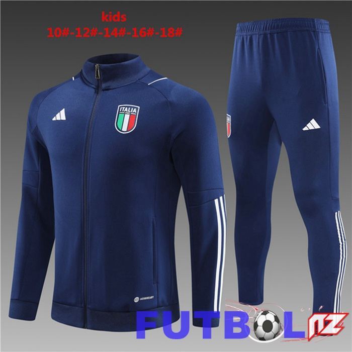 Chandal Equipos De Futbol - Chaqueta Italia Ninos Azul Real 2023/2024