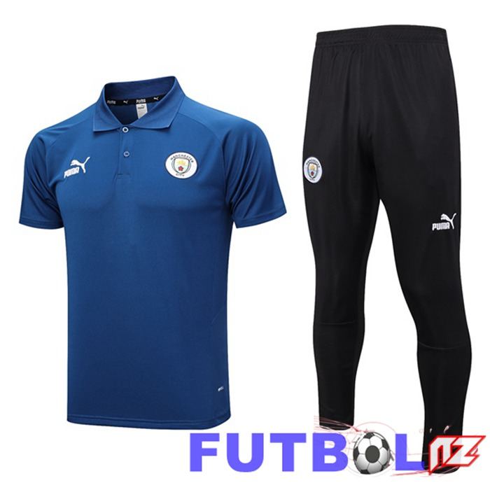 Camiseta Polo Manchester City + Pantalones Azul Real 2023/2024