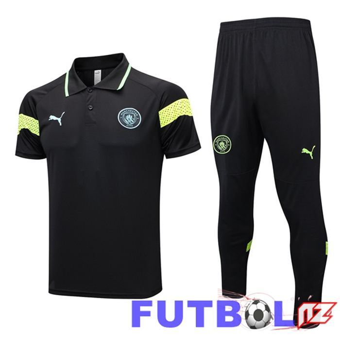 Camiseta Polo Manchester City + Pantalones Negro 2023/2024