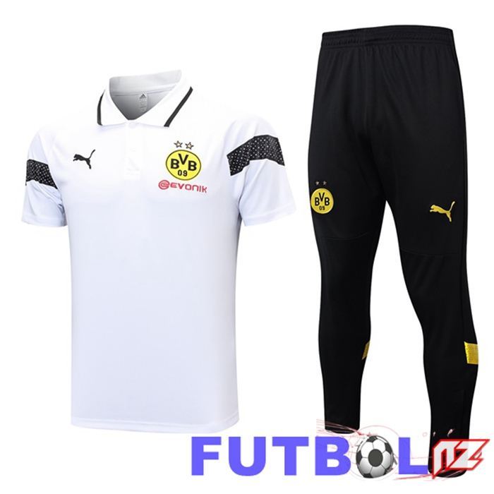 Camiseta Polo Dortmund BVB + Pantalones Blanco 2023/2024