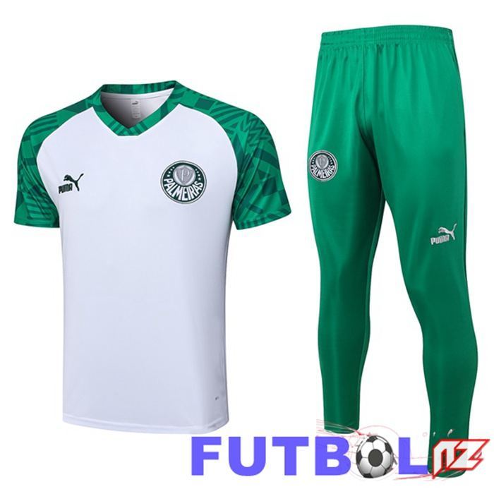 Camiseta Entrenamiento Palmeiras + Pantalones Blanco 2023/2024