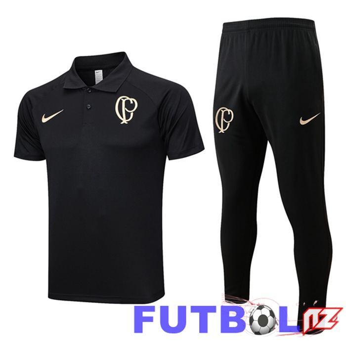 Camiseta Polo Corinthians + Pantalones Negro 2023/2024 Camiseta Polo Corinthians + Pantalones Negro 2023/2024