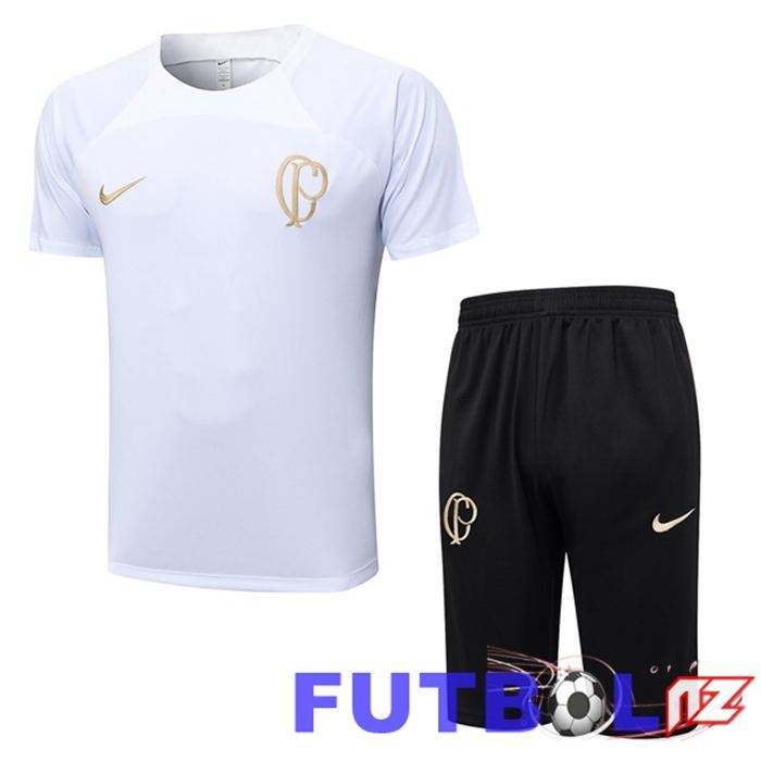 Camiseta Entrenamiento Corinthians + Cortos Blanco 2023/2024