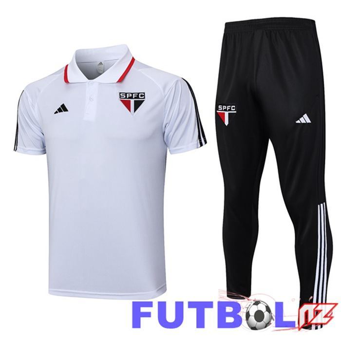 Camiseta Polo Sao Paulo FC + Pantaloni Blanco 2023/2024