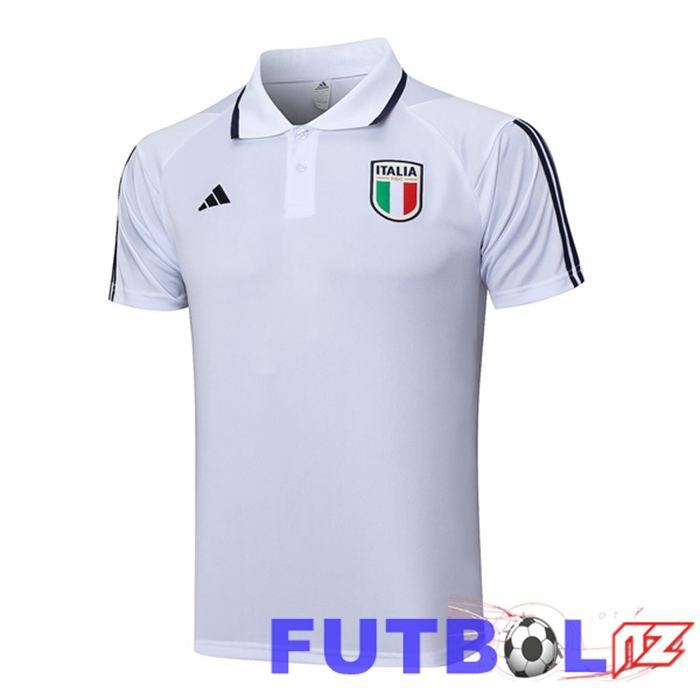 Camiseta Polo Italia Blanco 2023/2024