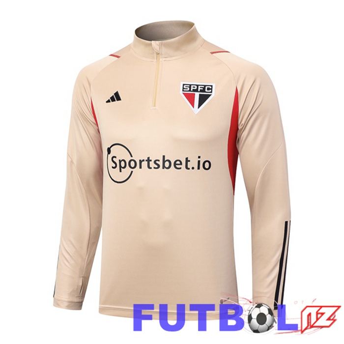 Sudadera De Entrenamiento Sao Paulo FC Marrón 2023/2024 Sudadera De Entrenamiento Sao Paulo FC Marrón 2023/2024