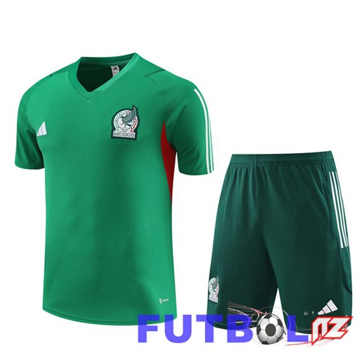 Camiseta Entrenamiento México + Pantaloncini Verde 2023/2024
