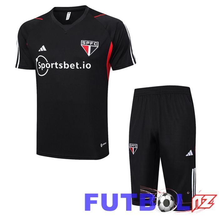 Camiseta Entrenamiento Sao Paulo FC + Pantaloncini Negro 2023/2024